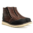 King Welt Boots Ultra Flex 6" Zipper Double Density Sole Work Boots Brown/Black Color - King Welt