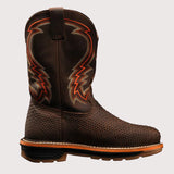King Welt Boots Venom 11" Python Tribute Work Boot Square Soft Toe Brown Color - King Welt