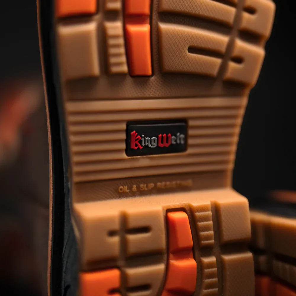 King Welt Boots Venom 11" Python Tribute Work Boot Square Soft Toe Brown Color - King Welt