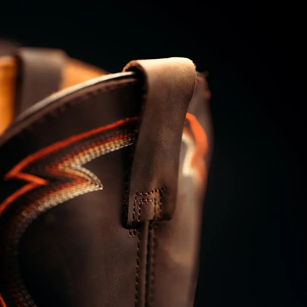 King Welt Boots Venom 11" Python Tribute Work Boot Square Soft Toe Brown Color - King Welt