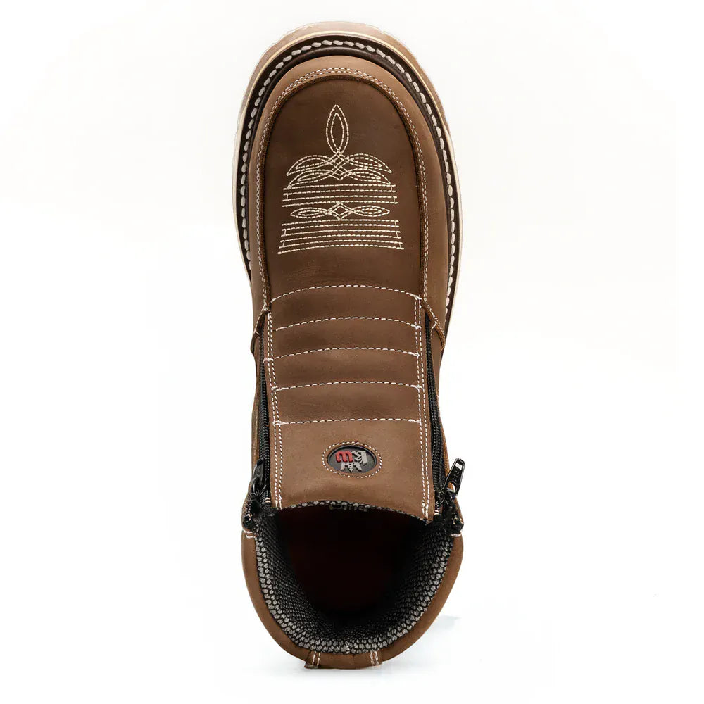 King Welt Boots Western Flex 6" Zipper  Work Boots Medallion Laton Color - King Welt