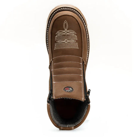 King Welt Boots Western Flex 6" Zipper  Work Boots Medallion Laton Color - King Welt