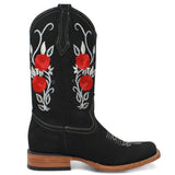 La Carreta Boots Botas de Gamuza para Dama con Girasoles