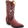 La Carreta Boots Botas de Mantarraya Perla Completa Grabada Horma Puntal LC-099VINO