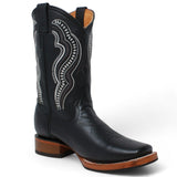 La Carreta Boots Men's Black Floater Square Toe Boots