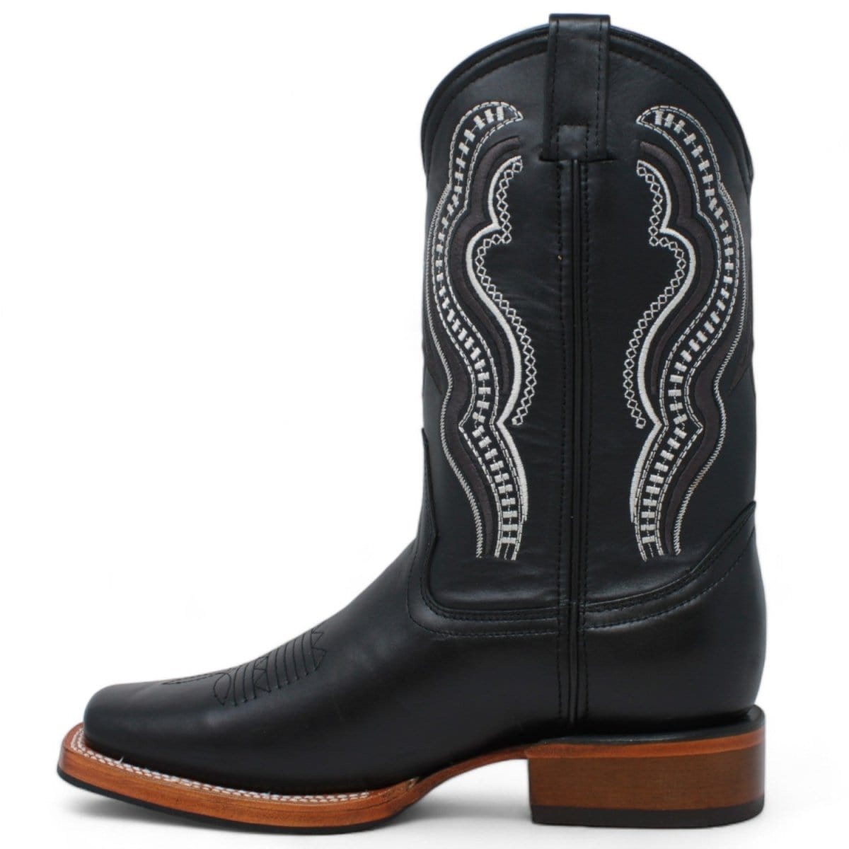 La Carreta Boots Men's Black Floater Square Toe Boots