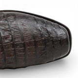 La Carreta Boots Men's Caiman Belly Print Leather Dubai Toe Boots Brown Color - La Carreta