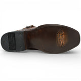 La Carreta Boots Men's Caiman Belly Print Leather Dubai Toe Boots Honey Color - La Carreta