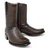 La Carreta Boots Men's Genuine Floater Leather Dubai Square Toe Boots Honey Color - La Sierra
