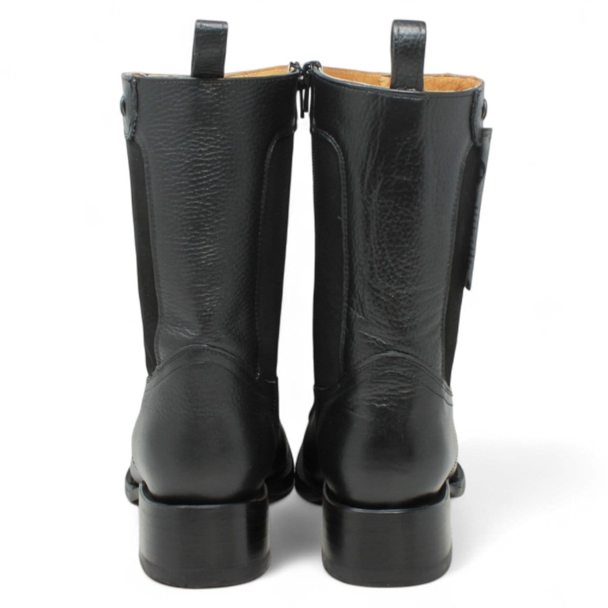 Men's Python Print Genuine Floater Leather Dubai&nbsp;Toe&nbsp;Boots Black Color - La Carreta back view