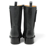 Men's Python Print Genuine Floater Leather Dubai&nbsp;Toe&nbsp;Boots Black Color - La Carreta back view