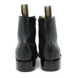 Men´s Genuine Leather Dubai Square Toe Ankle Boots Black Color - La Carreta Back view