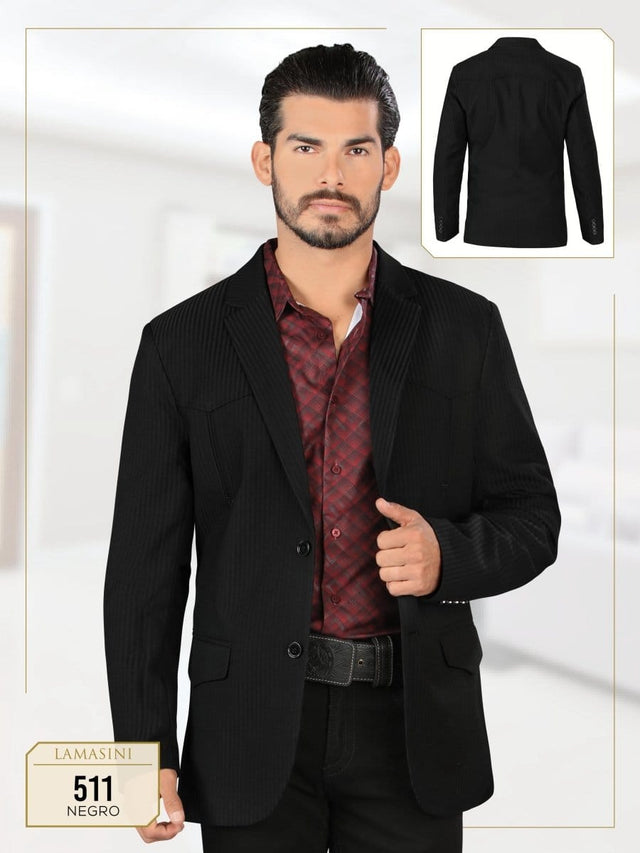 Lamasini Jackets Black / S Men´s Western Dress Blazer Black - Lamasini