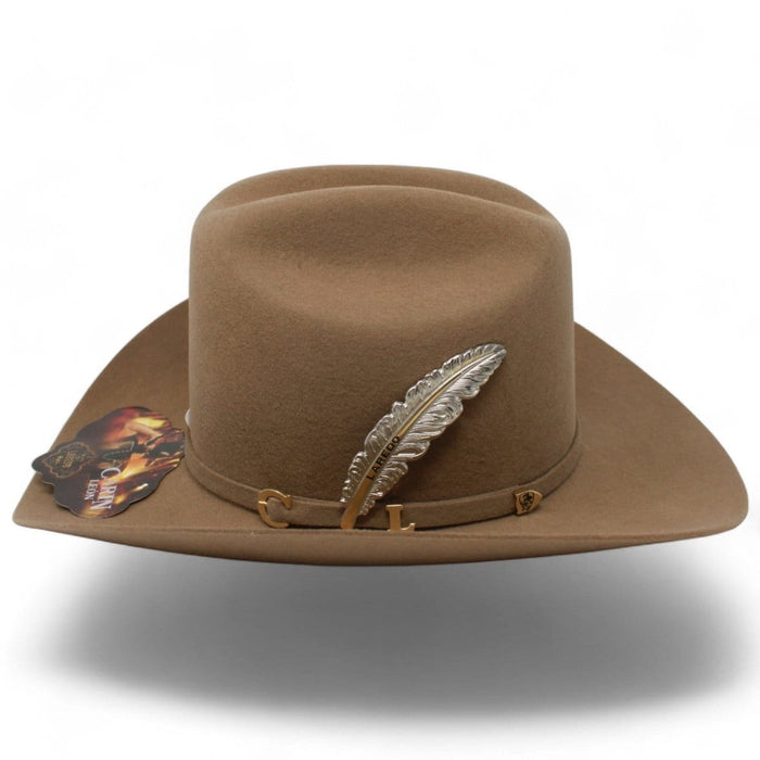 Laredo Hats Hats Official Carin Leon Cowboy Felt Hat with Silver Feather Sahara