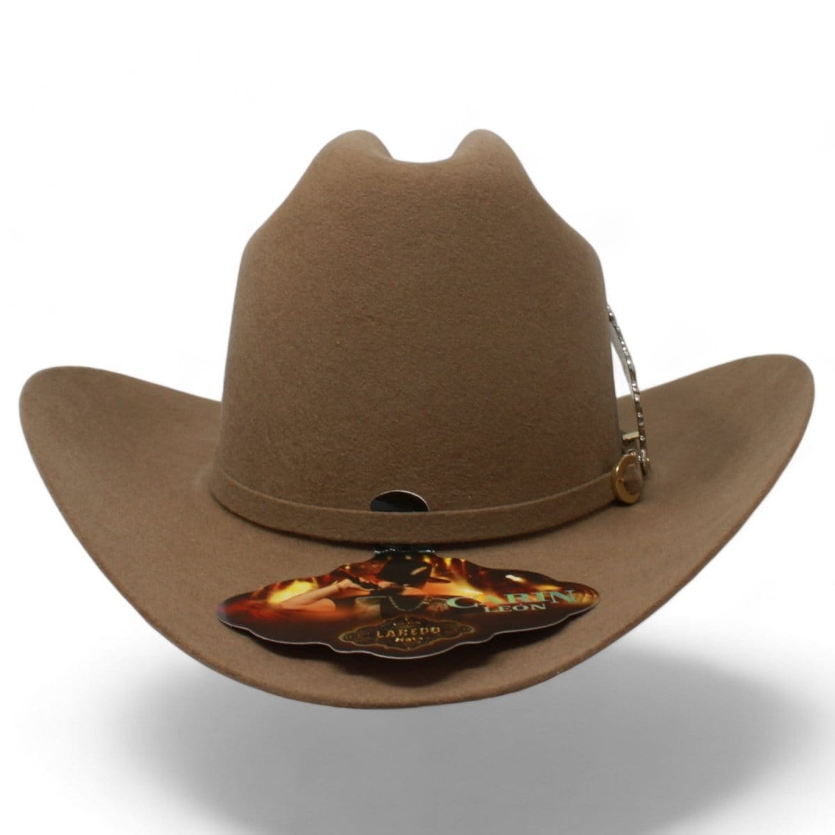 Laredo Hats Hats Official Carin Leon Cowboy Felt Hat with Silver Feather Sahara