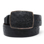 Los Altos Boots Belts Black / 32 Men's Los altos Ostrich Cowboy Belt