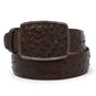 Los Altos Boots Belts Brown / 32 Men's Los altos Ostrich Cowboy Belt