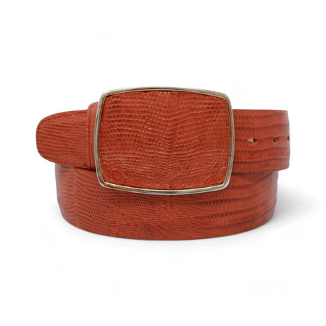 Los Altos Boots Belts Cognac / 32 Men's Los altos Lizard Cowboy Belt C11A0703