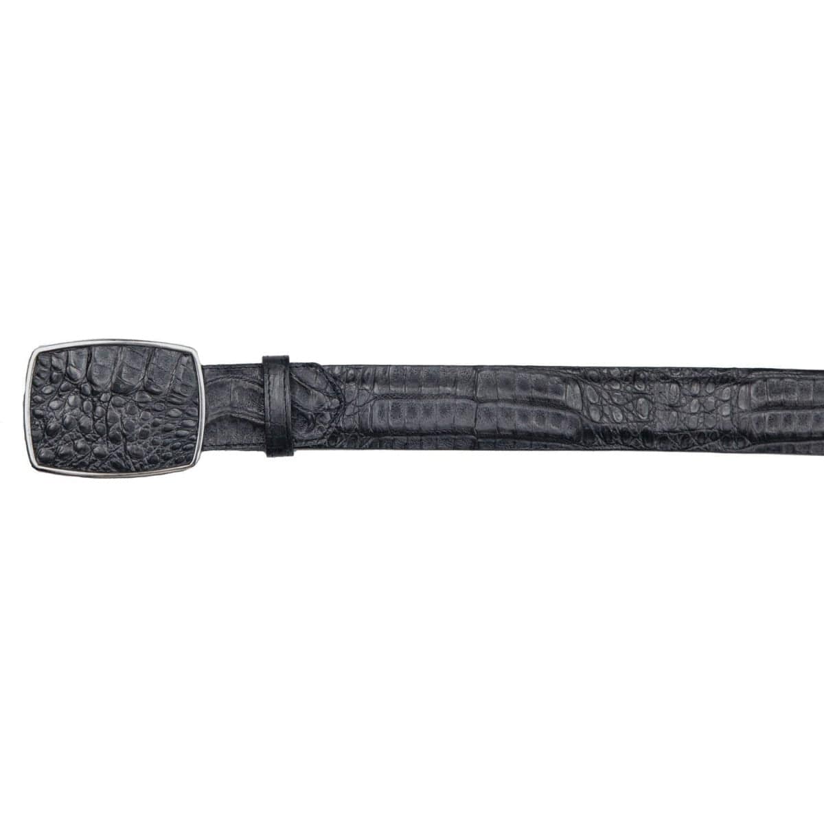 Los Altos Boots Belts Genuine Caiman Belly Skin Cowboy Belt Black Color - Los Altos Boots