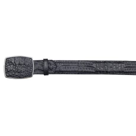 Los Altos Boots Belts Genuine Caiman Belly Skin Cowboy Belt Black Color - Los Altos Boots