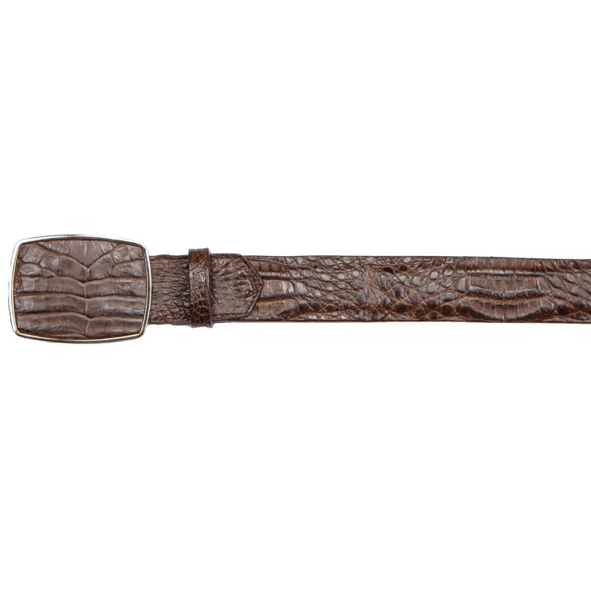 Los Altos Boots Belts Genuine Caiman Belly Skin Cowboy Belt Brown Color - Los Altos Boots