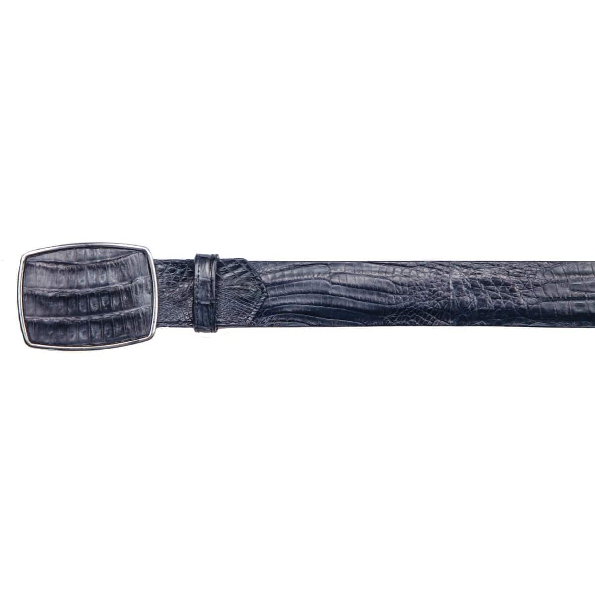 Los Altos Boots Belts Genuine Caiman Belly Skin Cowboy Belt Navy Blue Color - Los Altos Boots