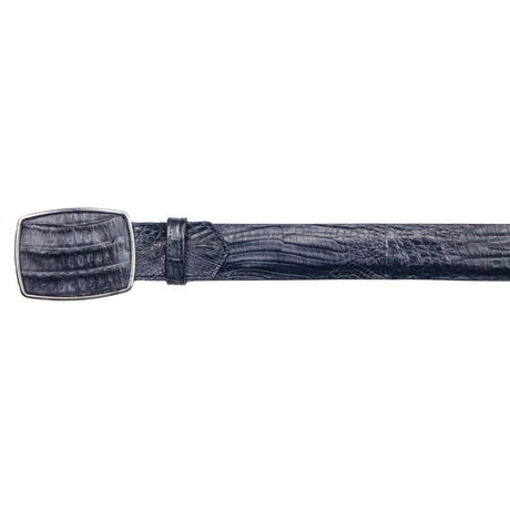 Los Altos Boots Belts Genuine Caiman Belly Skin Cowboy Belt Navy Blue Color - Los Altos Boots
