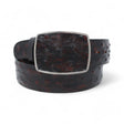 Los Altos Boots Belts Genuine Ostrich Skin Cowboy Belt Black Cherry Color - Los Altos Boots