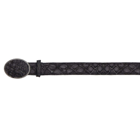 Los Altos Boots Belts Genuine Piraruccu Skin Cowboy Belt Matte Black Color - Los Altos Boots