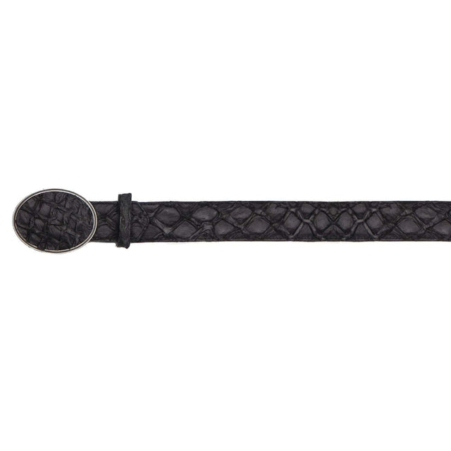 Los Altos Boots Belts Genuine Piraruccu Skin Cowboy Belt Matte Black Color - Los Altos Boots