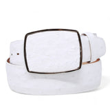 Los Altos Boots Belts Men's Los altos Ostrich Cowboy Belt White