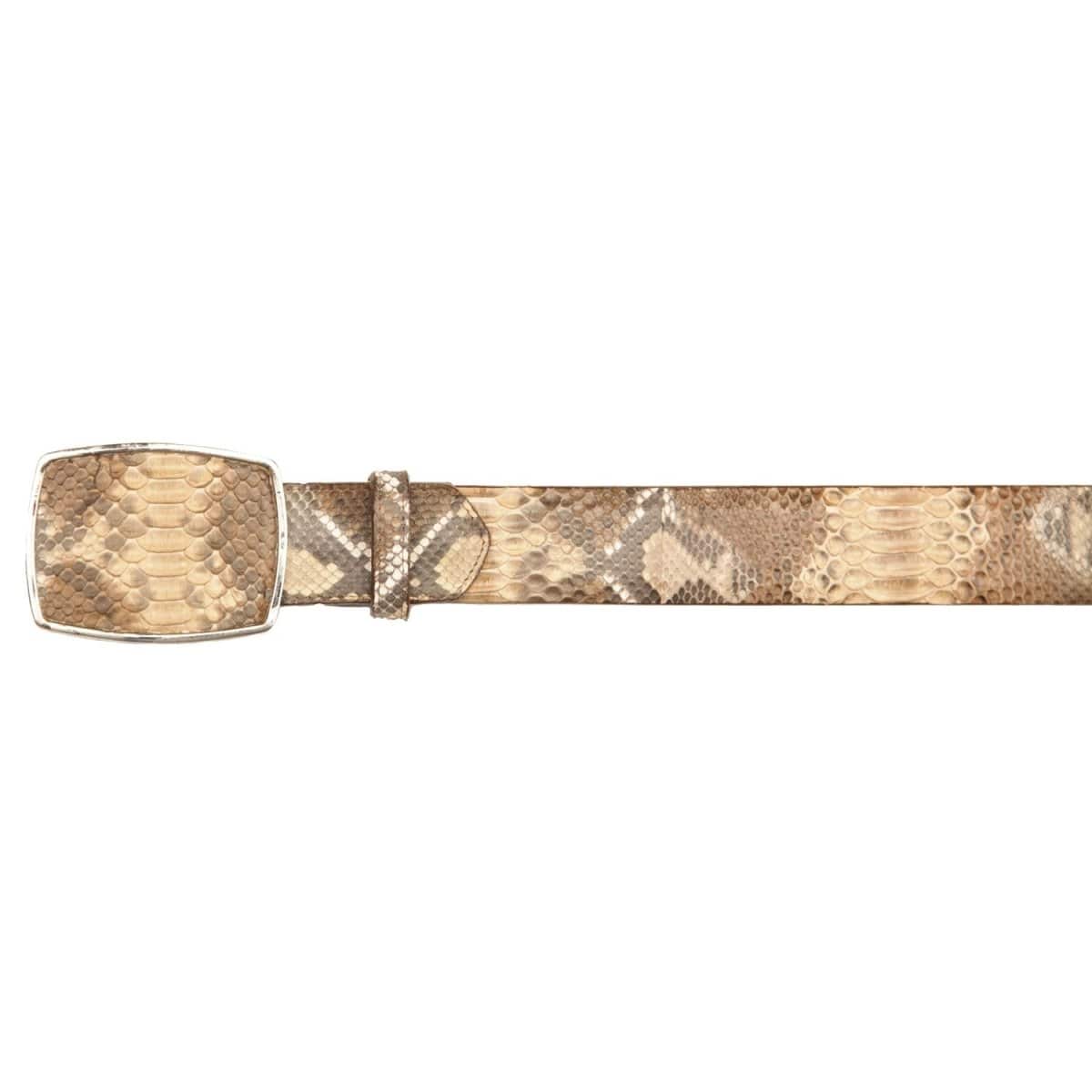 Los Altos Boots Belts Oryx / 32 Genuine Python Skin Cowboy Belt - Los Altos Boots