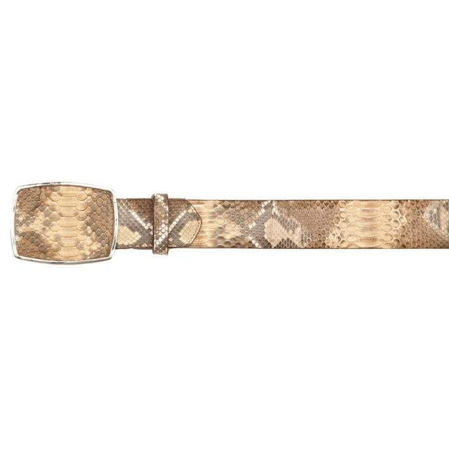 Los Altos Boots Belts Oryx / 32 Genuine Python Skin Cowboy Belt - Los Altos Boots