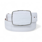 Los Altos Boots Belts White / 32 Men's Los Altos Eel Skin Cowboy Belt C11A0828