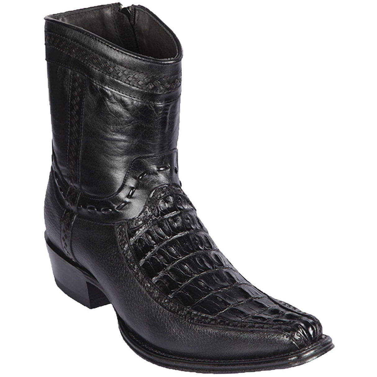 Los Altos Boots Boots 6 Men's Los Altos Caiman Tail and Deer European Toe Short Boot 76BF0105