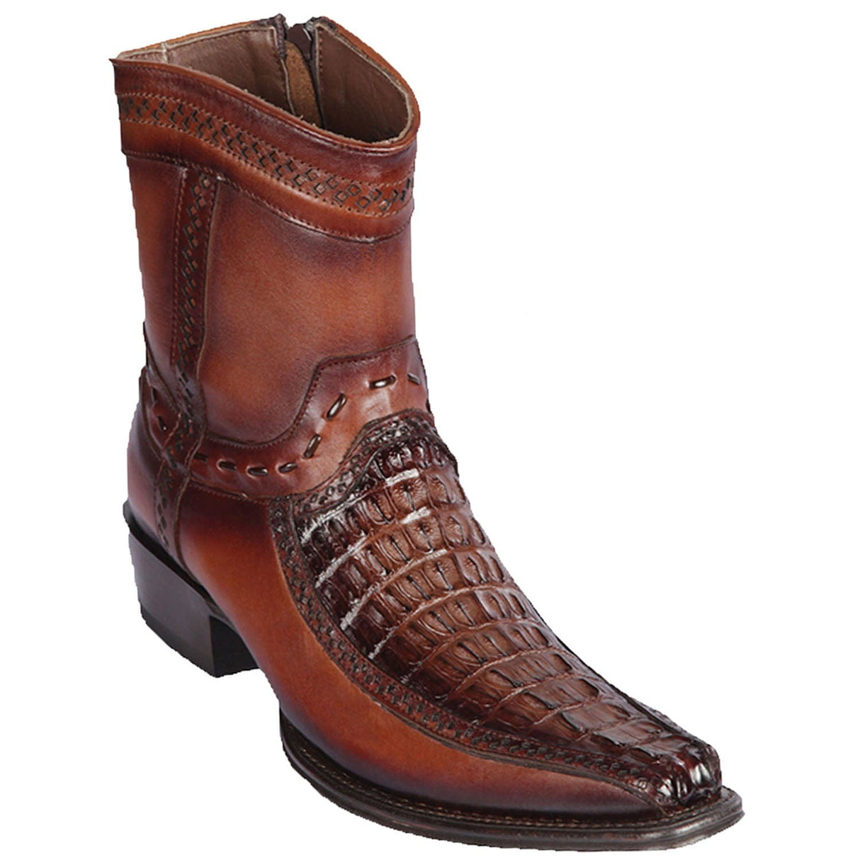 Los Altos Boots Boots 6 Men's Los Altos Caiman Tail and Deer European Toe Short Boot 76BF0116