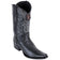 Western Genuine Grisly Leather European Square Toe Boots Black Color - Los Altos Boots