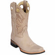 Western Genuine Grisly Leather Rodeo Square Toe Boots Pomex Color - Los Altos Boots - Side View
