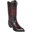 Western Genuine Goat J Toe Boots Black Cherry Color - Los Altos Boots - Side View