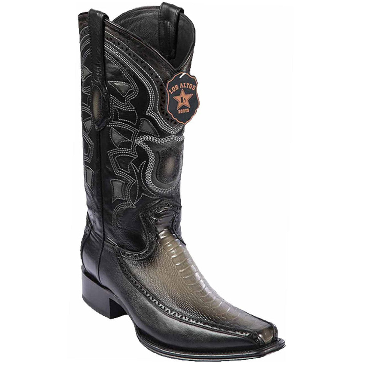 Los Altos Boots Boots 6 Men's Los Altos Original Ostrich Leg and Deer European Square Toe Boot 76F0538