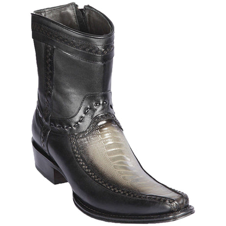 Los Altos Boots Boots 6 Men's Los Altos Original Ostrich Leg and Deer Skin European Toe Short Boot 76BF0538