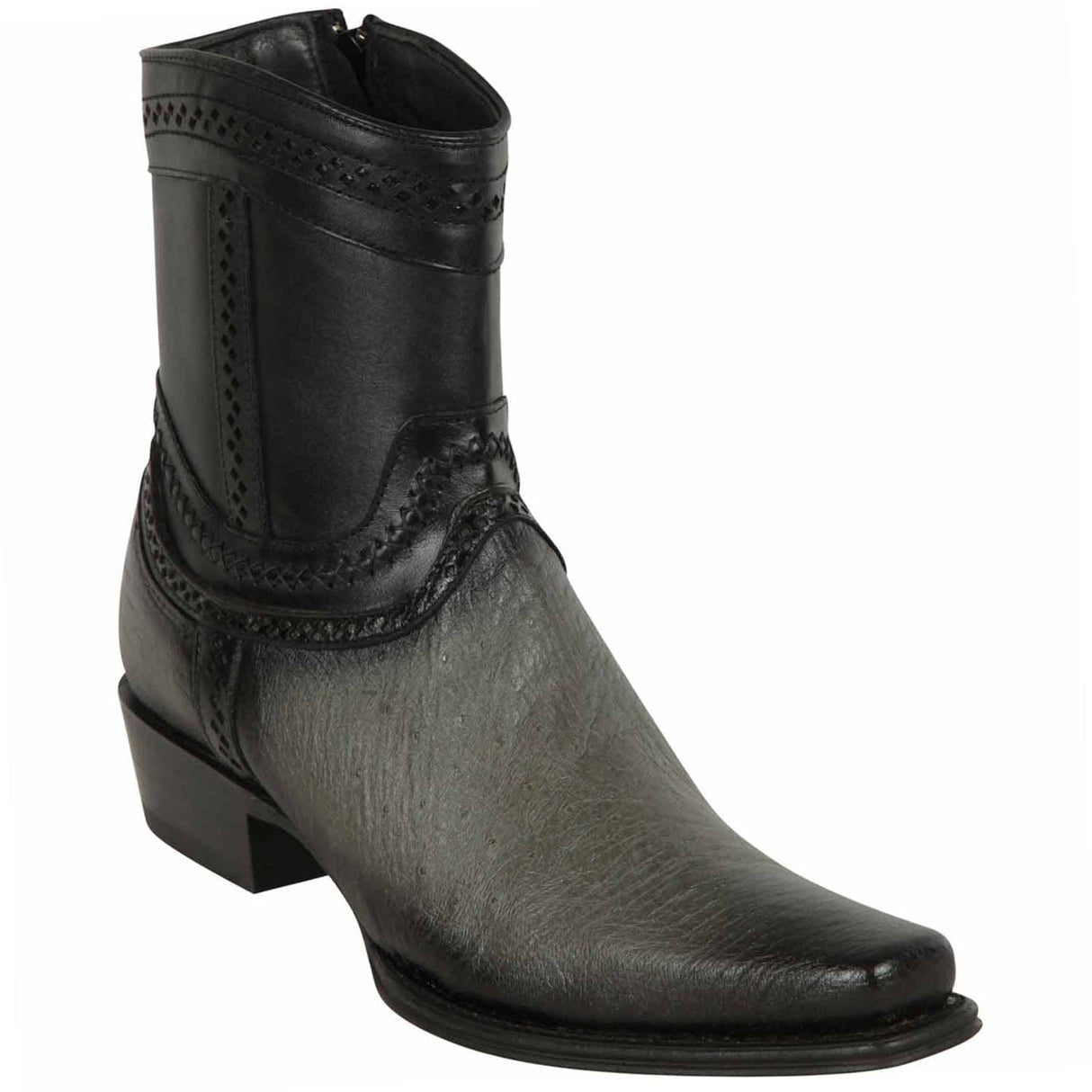 Los Altos Boots Boots 6 Men's Los Altos Original Smooth Ostrich Skin European Toe Short Boot 76B9738