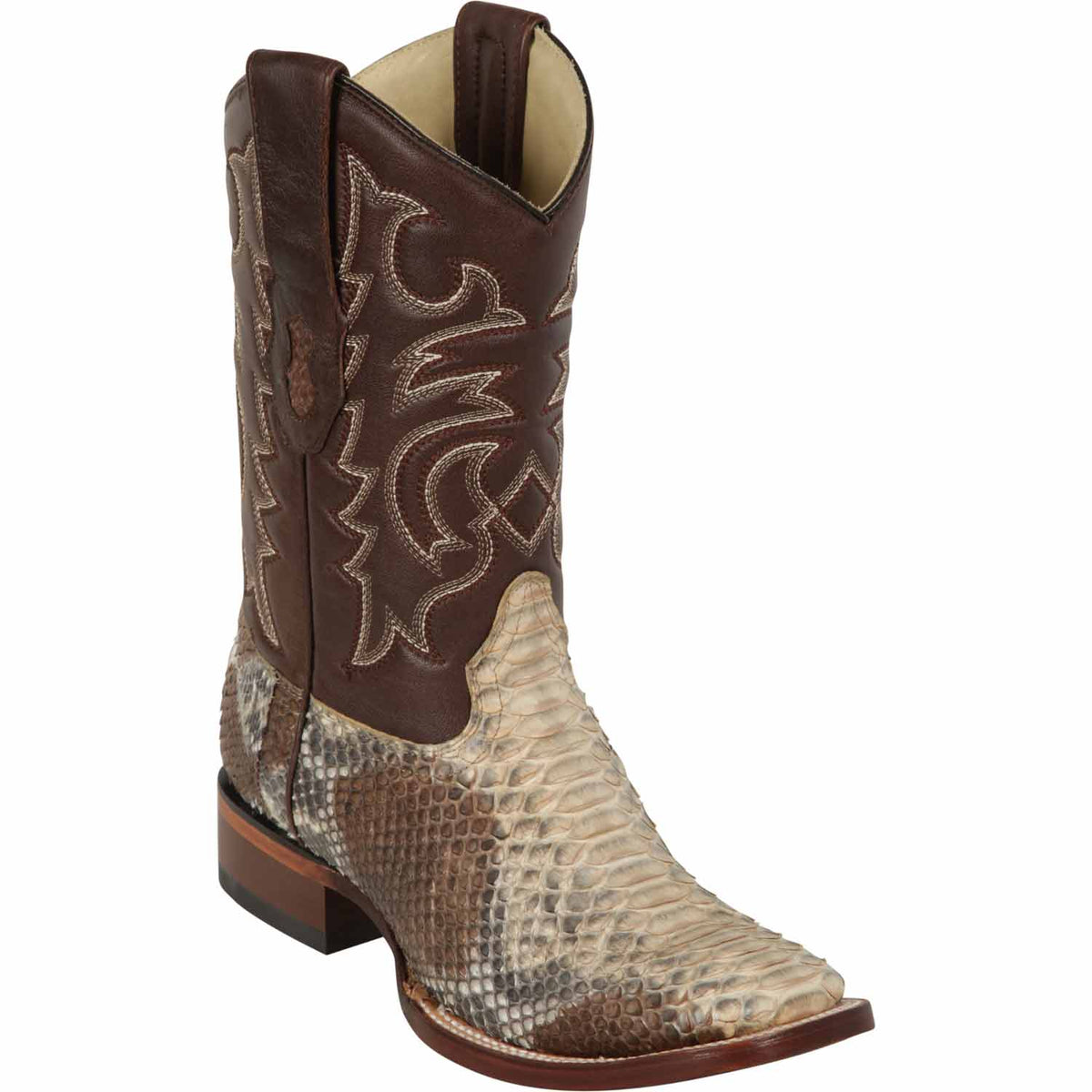 Men's Genuine Python Skin Rodeo Wide Square Toe Boots - Los Altos Boot ...