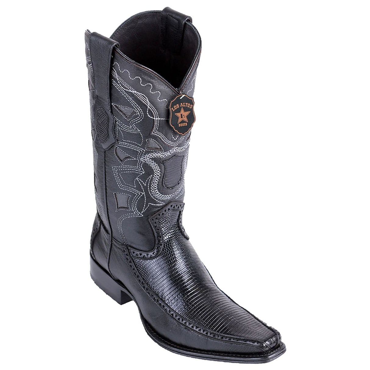 Los Altos Boots Boots 6 Men's Los Altos Ring Lizard and Deer European Square Toe Boot 76F0605