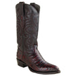 Los Altos Boots Boots Black Cherry / 6 Men's Genuine Caiman Belly J Toe Boots - Los Altos Boots