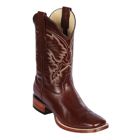 Los Altos Boots Boots Brown / 6 Los Altos Genuine Leather Wide Square Toe Boot 82238