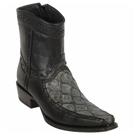 Los Altos Boots Boots Gray / 6 Los Altos Men's Original Monster Fish Skin European Toe Short Boots - Grey LAB-76BF1009