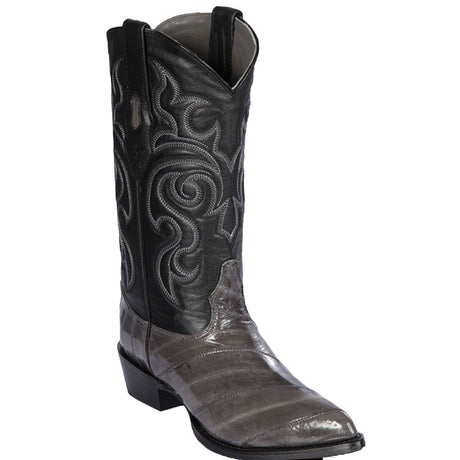 Western Genuine Eel J Toe Boots Gray Color - Los Altos Boots - Side View