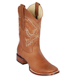 Los Altos Boots Boots Honey / 6 Los Altos Genuine Leather Wide Square Toe Boot 82227