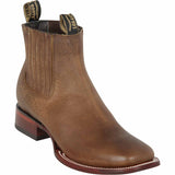 Los Altos Boots Boots Los Altos Men's Wide Square Toe Rage Leather Short Boots - Honey LAB-82B9951